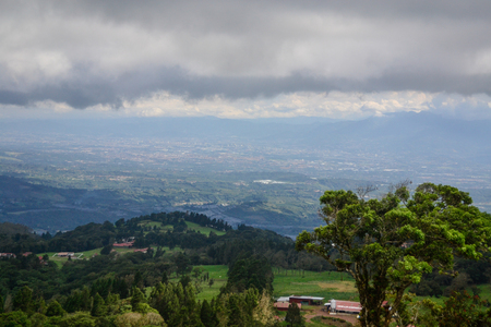 landscape seen from the mountainの写真素材