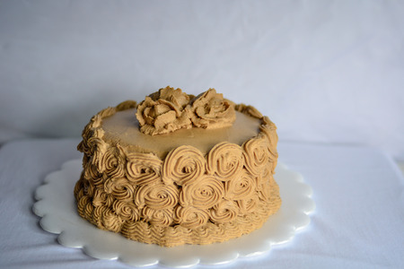 birthday cake of sweet milkの写真素材