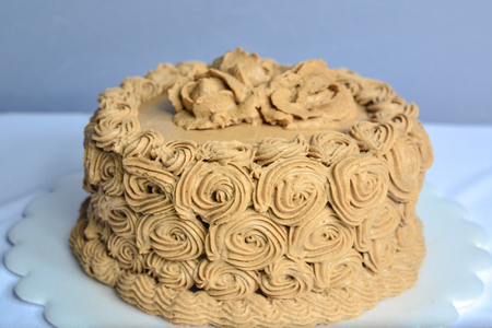 birthday cake of sweet milkの写真素材