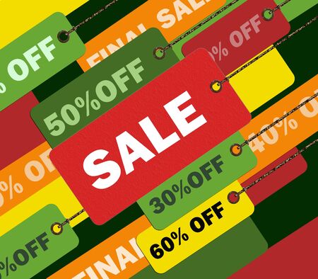 Colorful shopping concept illustration image you can use it for any sale time or seasonsの写真素材
