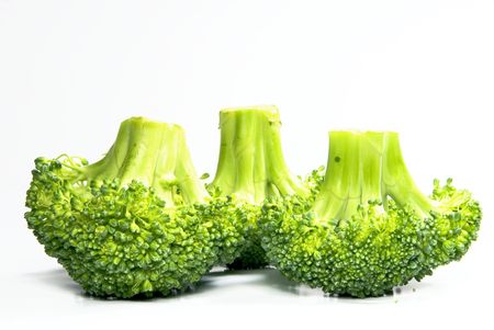 Isolated fresh broccoli の写真素材