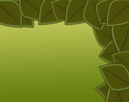 Abstract green leaf borderの写真素材