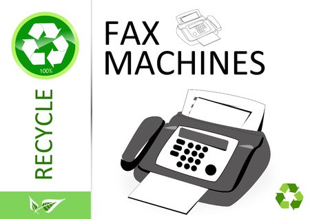 Please recycle fax machines の写真素材