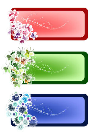 Nature flowers poster card のイラスト素材