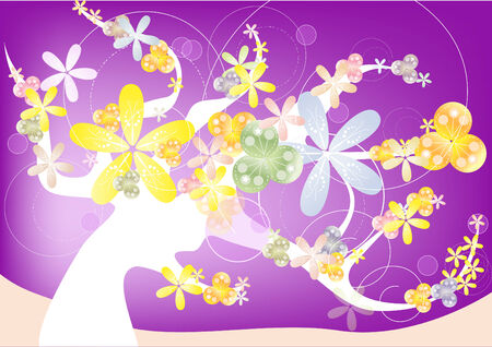 Abstract tree background のイラスト素材