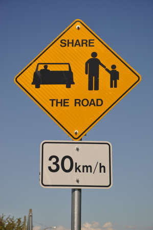 Share the with 30km limit road sign の写真素材