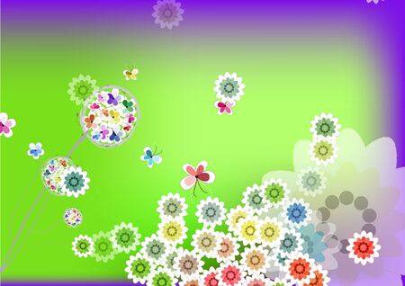 Abstract flower greeting card のイラスト素材