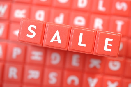 Sale blocks backgroundの写真素材