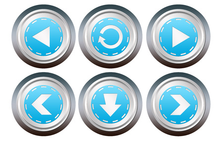 Webstise buttons on white backgroundの写真素材