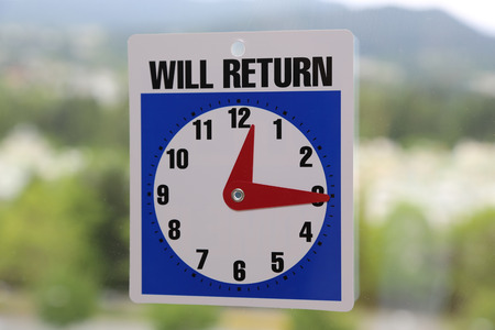 Will Return Sign with nature background