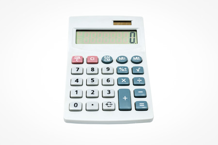calculator isolate on the white background の写真素材