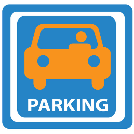 Car parking sign, vector illustrationのイラスト素材