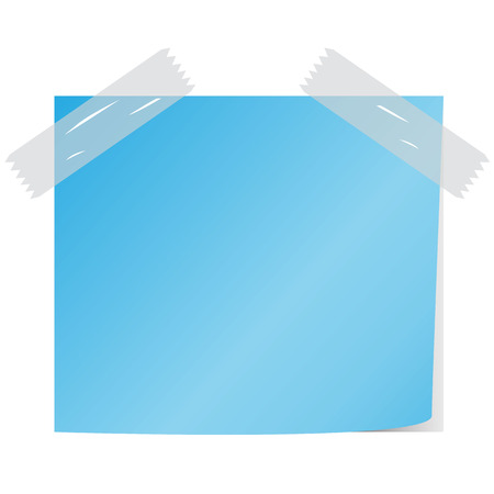 blank blue color  paper note vectorのイラスト素材