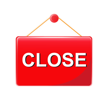 red closed sign vectorのイラスト素材
