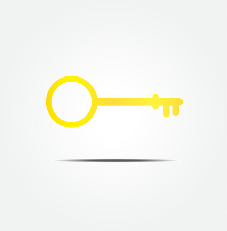 golden key symbol icon vectorのイラスト素材