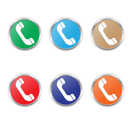 phone icon vector color setのイラスト素材