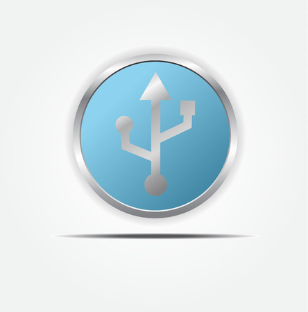 usb circle web iconのイラスト素材