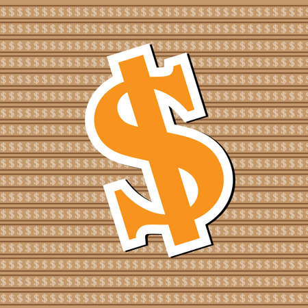 sign dollar on sign dollar background vector illustrationのイラスト素材