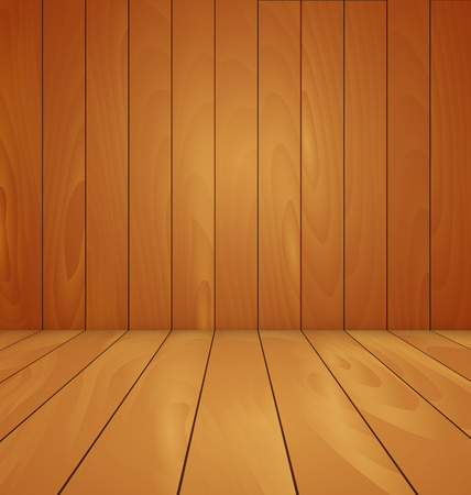 wood floor and wall background vector illustrationのイラスト素材