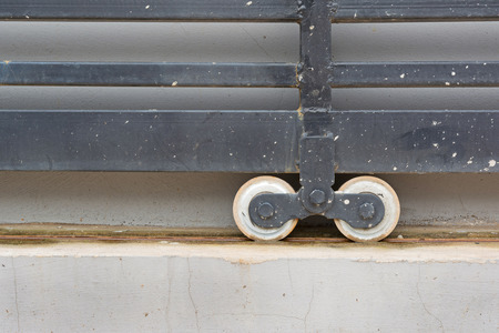 slide door with wheel bearingの写真素材