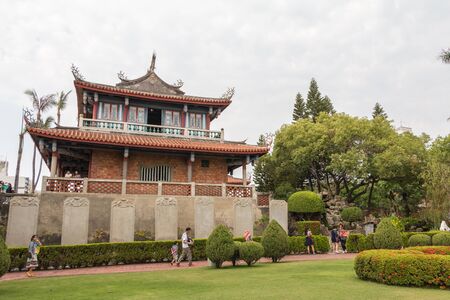 TAINAN, TAIWAN - APR 19 : Ticket to entrance to Chihkan Tower, Fort Proventia on April 19, 2015 in Tainan, Taiwan. It is located in the West Central District of Tainan in Taiwan. It was built in 1653.のeditorial素材
