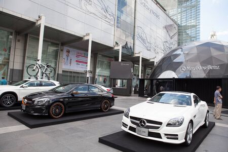 BANGKOK, THAILAND - SEPTEMBER 26, 2015: Mercedes-Benz presented on Mercedes-Benz Star Dome display...