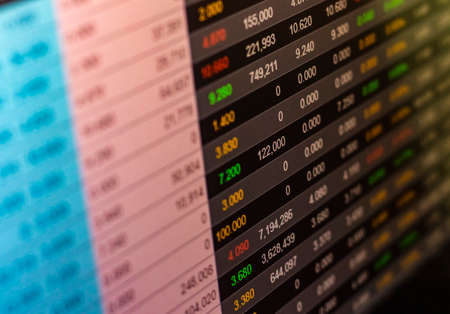 Shot of a screen of a trading platform