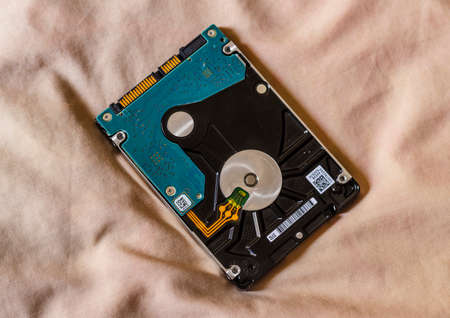 Close up shot of a hard drive