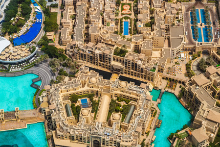 Dubai, UAE - 07.18.2021 - Areal view of downtownのeditorial素材