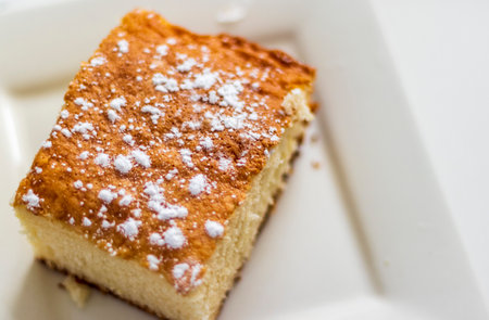 Close up shot of a baked cakeの写真素材