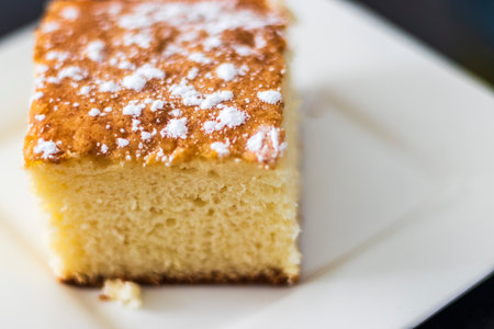 Close up shot of a baked cake
