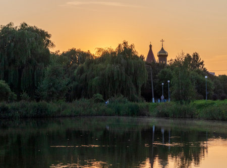 Landscape shot of the beautiful park.の写真素材