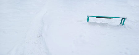 Landscape shot of the street on the winter dayの写真素材