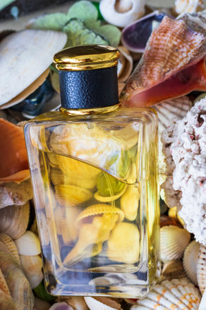 Close up shot of the perfume bottleの写真素材