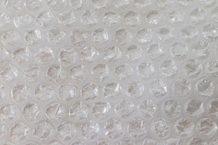 Close up shot of the bubble wrap.