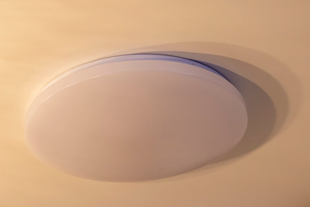 Shot of the round ceiling LED lightの写真素材