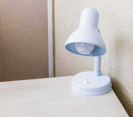 Shot of the small lamp on the deskの写真素材
