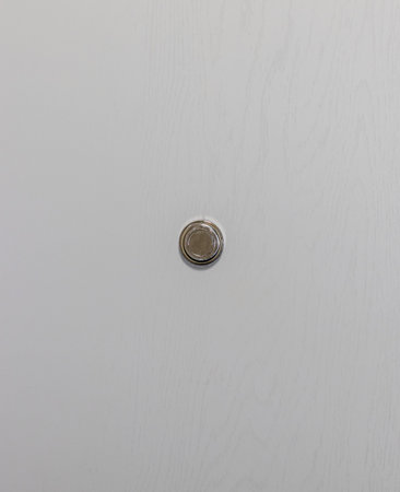 Close up shot of the door peephole