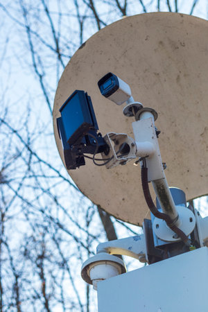 Shot of the outdoors CCTV cameraの写真素材