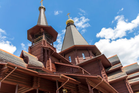 Shot of the domes of the orthodox church.の写真素材