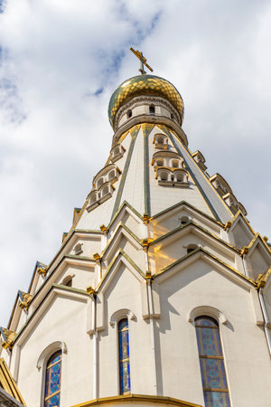 Shot of the domes of the orthodox church.の写真素材
