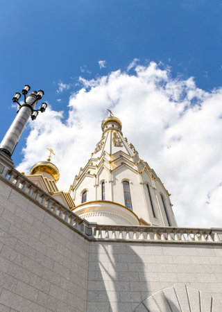 Shot of the domes of the orthodox church.の写真素材