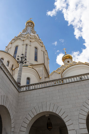 Shot of the domes of the orthodox church.の写真素材