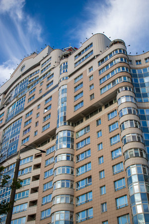 Facade of the urban, modern buildingの写真素材