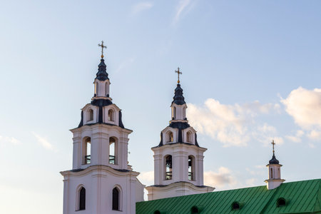 Shot of the domes of the orthodox church.の写真素材