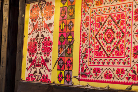 Traditional Belarusian woven ornamentの写真素材