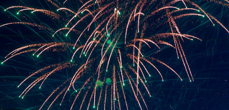 Shot of the fireworks in the night skyの写真素材