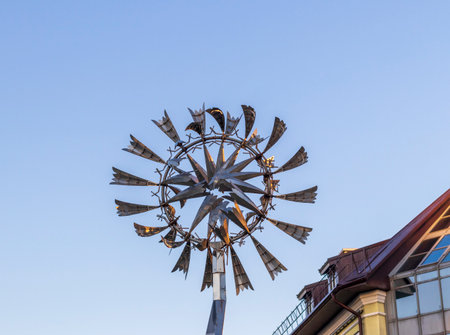 Rotating, metal, outdoor installationの写真素材