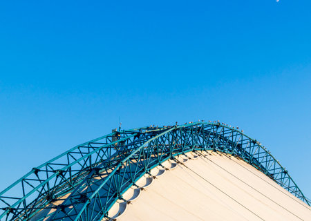 Metal structure of the sports arena.の写真素材