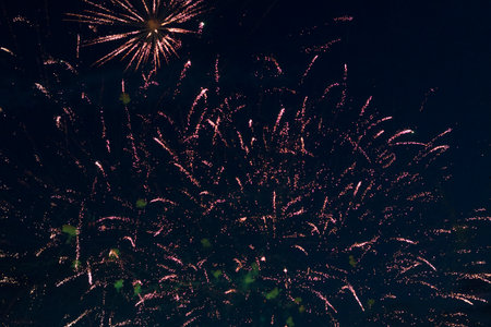 Shot of the fireworks in the night skyの写真素材